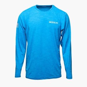 ROGUE Men's Performance Long-sleeve American Flag Sun Shirt